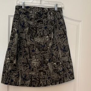 MARNI gray blue black abstract skirt